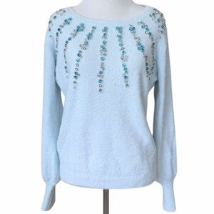 VENUS Light Blue Embellished Sweater
